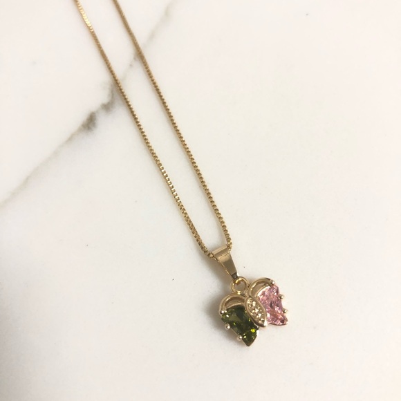 18k Gold Filled Butterfly 🦋 CZ Necklace - Picture 3 of 6